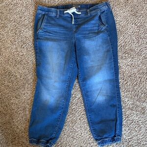 Torrid Blue Ankle Jeans with Drawstring